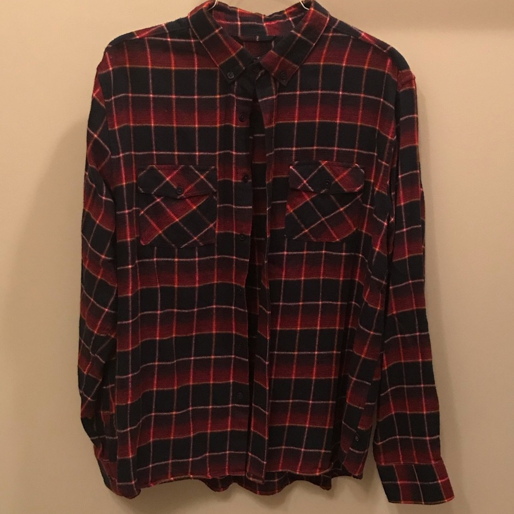 UNITED BY BLUE Men’s Red Fleece Button Down New - Picture 1 of 2